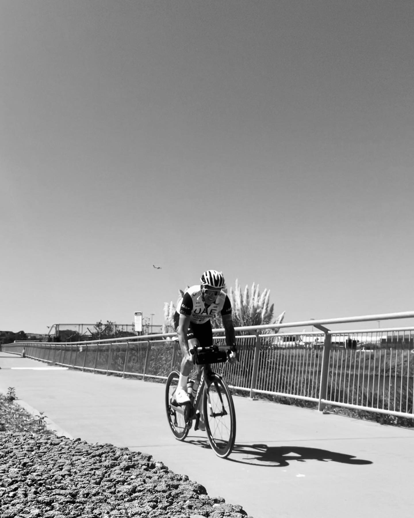 Phillipe riding in the UAE Team Emirates jersey