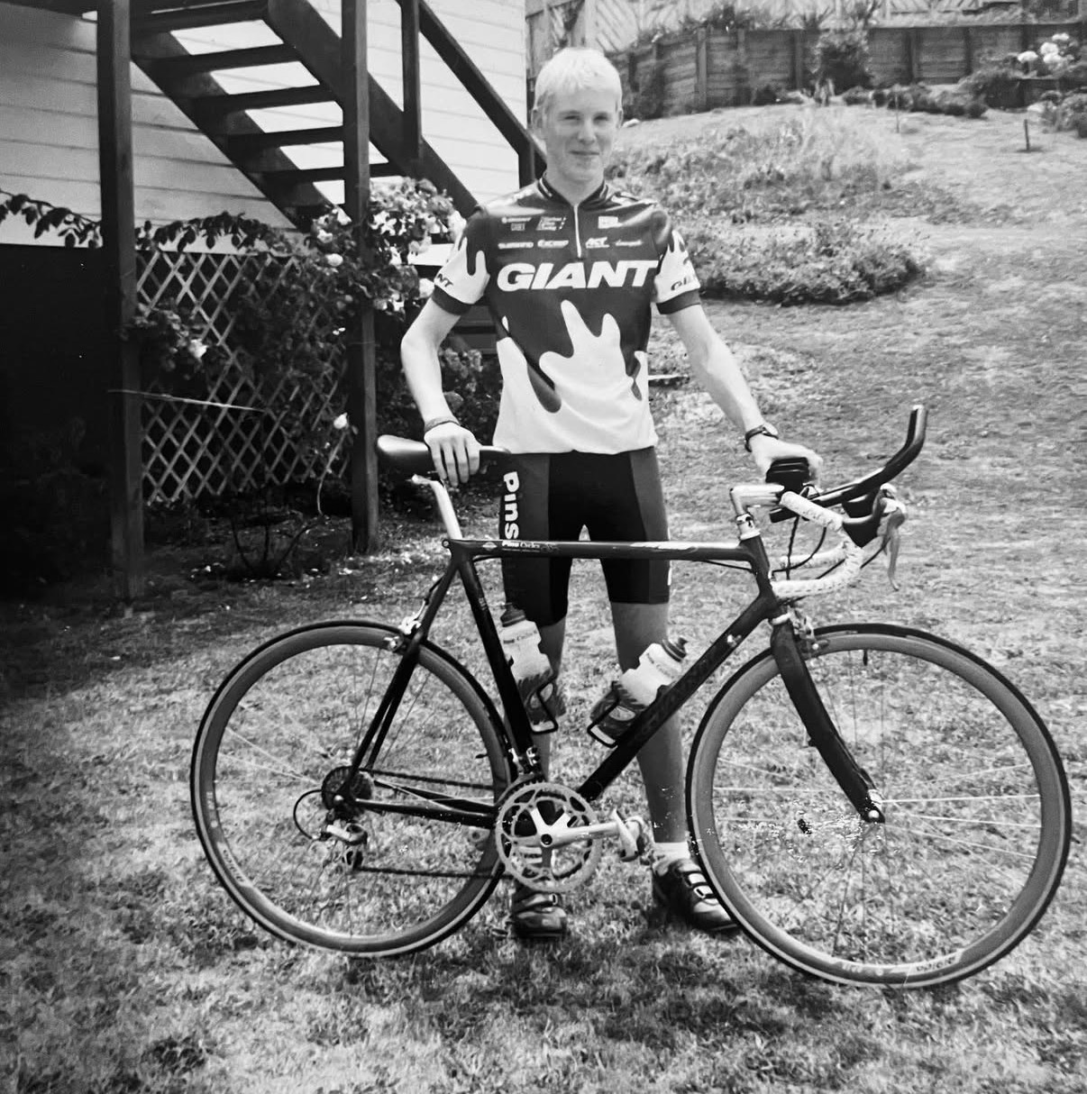 Phillipe as a young rider in a Giant jersey, New Zealand