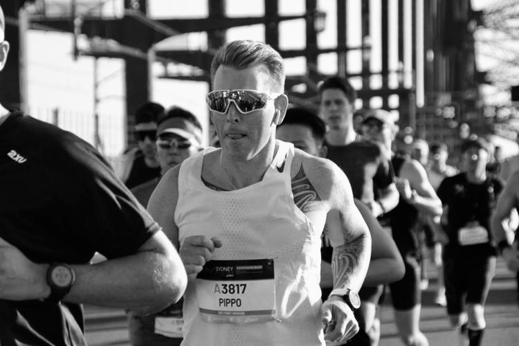 Phillipe racing the Sydney Marathon — bib A3817 PIPPO